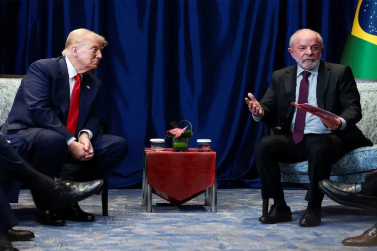 Brazilian President Luiz Inacio Lula da Silva with US President Donald Trump.