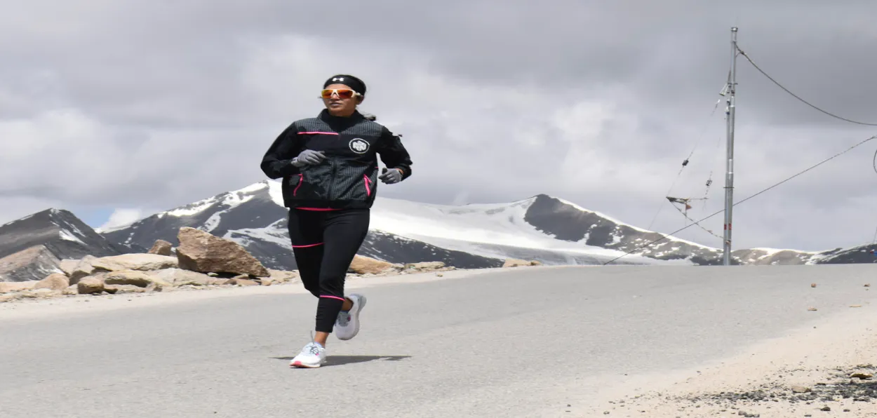 Sufiya Sufi on her Manali-Ladakh run (File)
