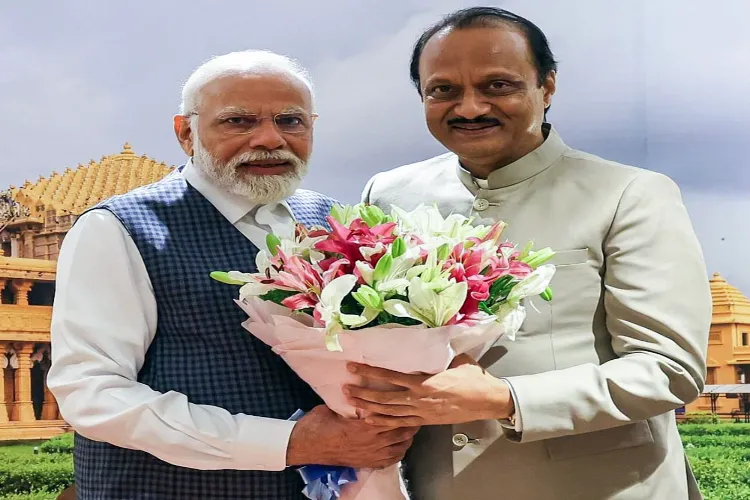 PM Narendra Modi along with late Maharashtra Deputy CM Ajit Pawar 