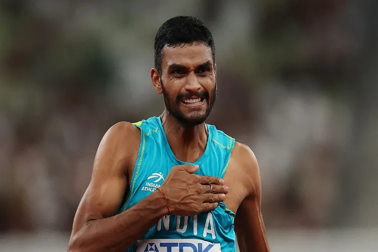 National record holder in men's high jump Sarvesh Kushare 