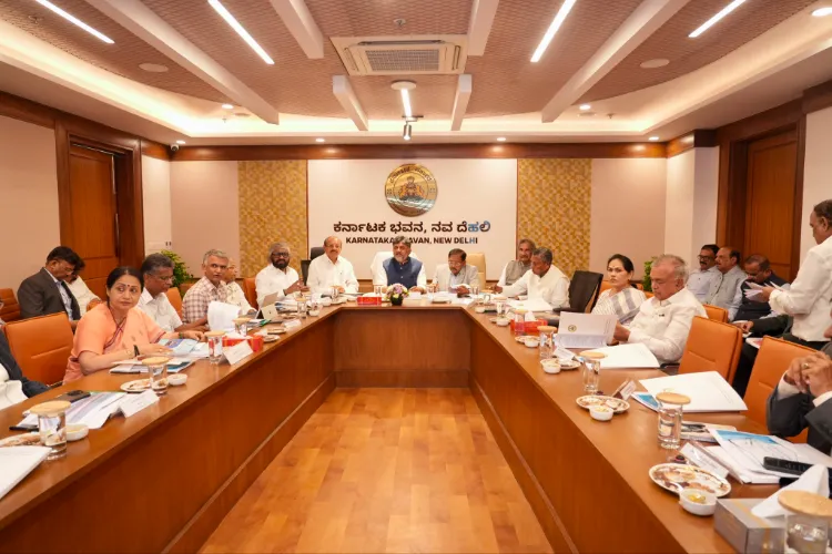 Karnataka Chief Minister D K Shivakumar with MPs of Karnataka