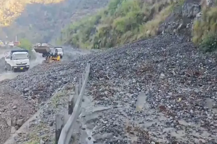Landslide near Ramban district of Jammu and Kashmir