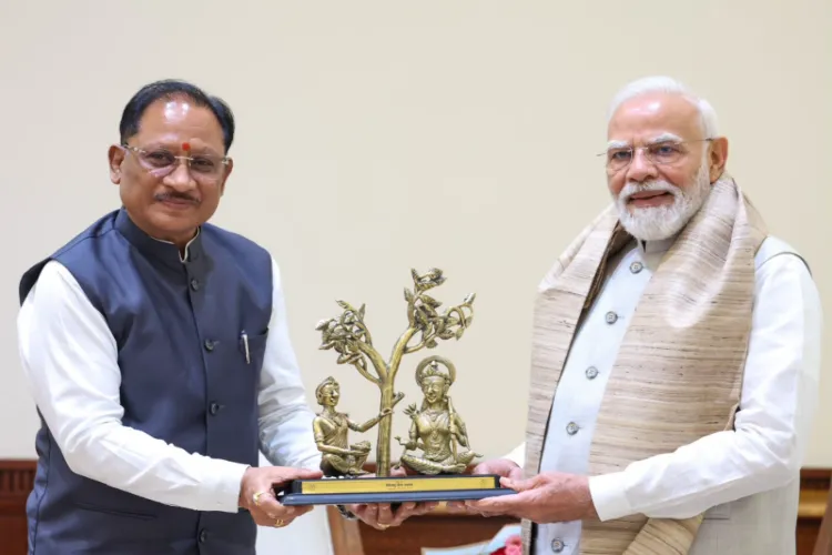 Chhattisgarh Chief Minister Vishnu Deo Sai with Prime Minister Narendra Modi