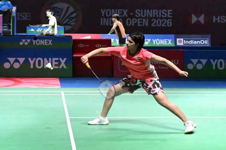 Young Indian shuttler Tanvi Sharma 