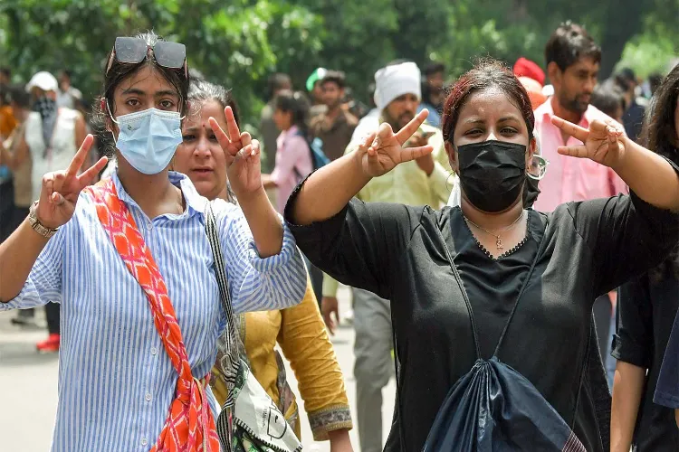 Representative Image of protestors at Jantar Mantar