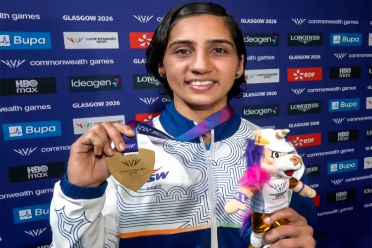 Boxer Preeti Pawar clinched gold medal in the women’s 54 kg category at CWG 2026