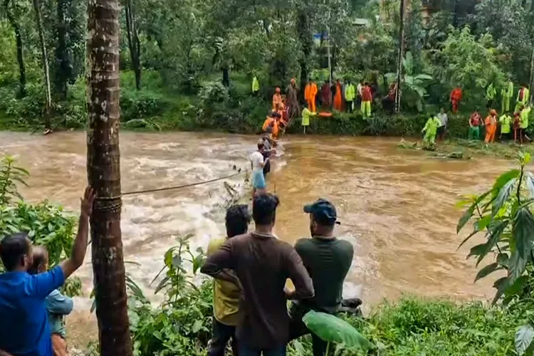 Kannur: Search operation underway for a man swept away in the Kanjirappuzha river, in Kannur, Kerala