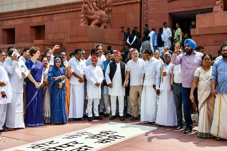 Opposition MPs stage protest in Parliament premises