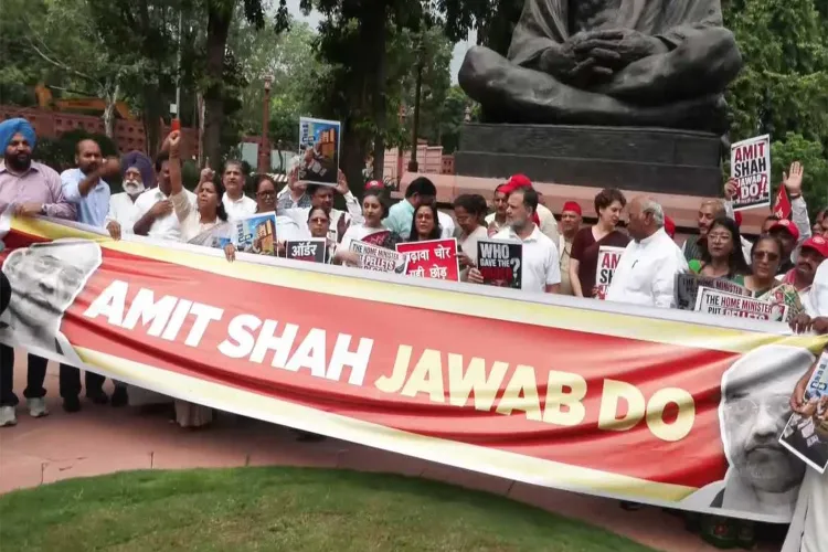 Visual from the protest in Parliament 