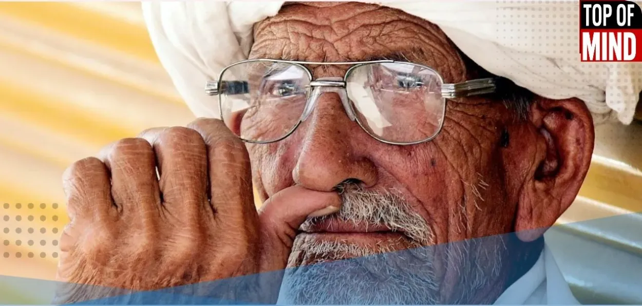 An elderly man in Rajasthan