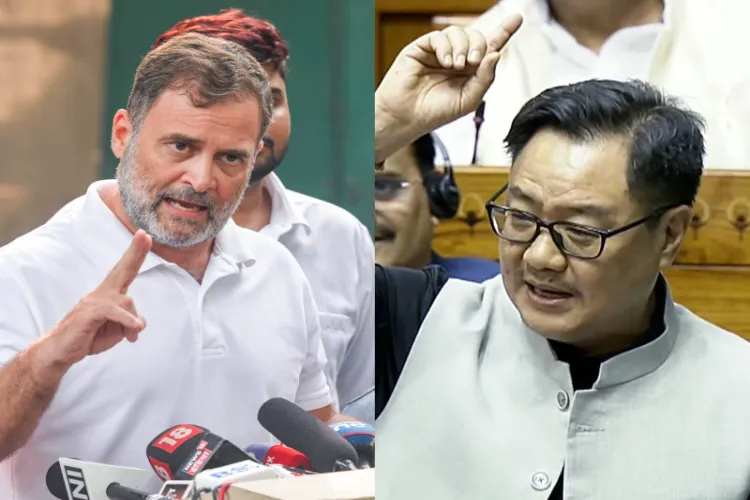 LoP in Lok Sabha Rahul Gandhi and Union Minister Kiren Rijiju 