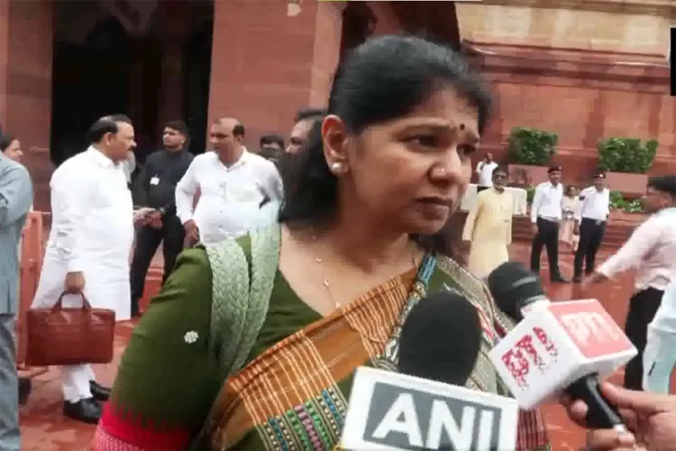 DMK Parliamentary Party leader Kanimozhi 