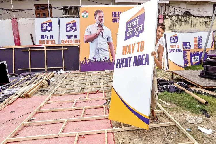 Preparations are in full swing in Prayagraj for Congress leader Rahul Gandhi's 'Chhatron Ki Goonj' programme