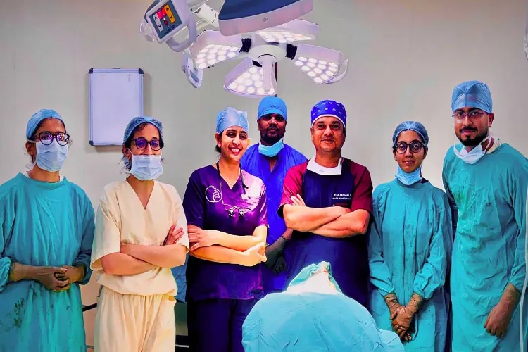 BHU Maxillofacial Surgeons team successfully performs removal of near-total mandibular tumour