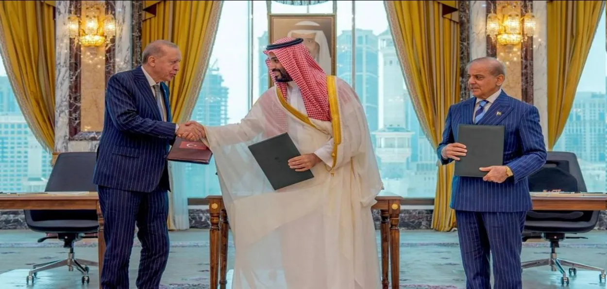Türkiye President Recep Tayyip Erdoğan, Saudi Arabia ruler Mohammad bin Salman and Pakistan PM Shehbaz Sharif