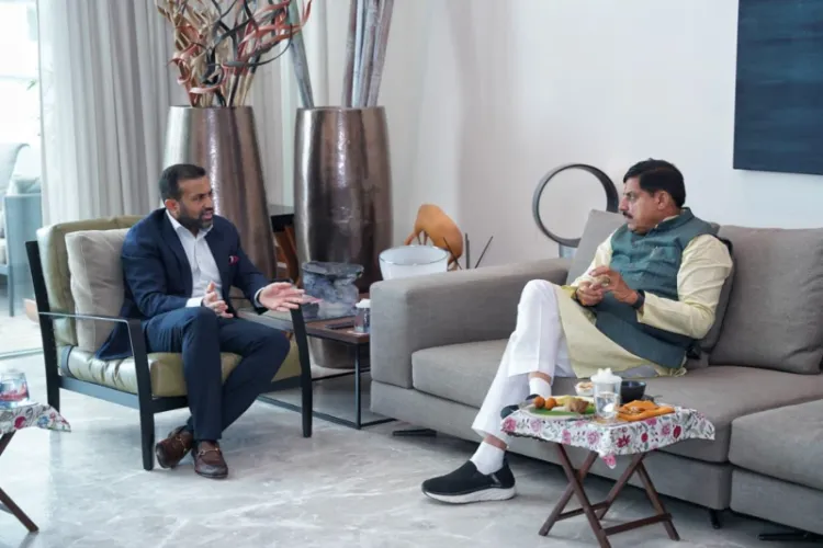 MP CM Mohan Yadav meets Arvind Group owner in Ahmedabad 