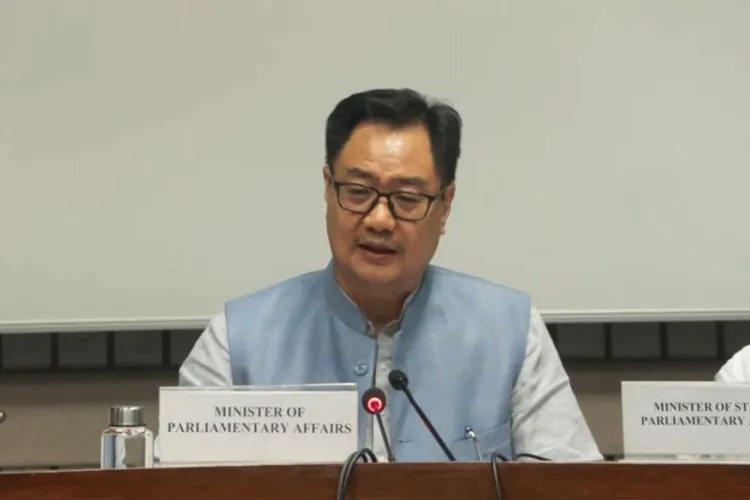 Union Minister for Parliamentary Affairs Kiren Rijiju 