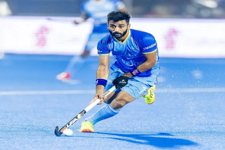Manpreet Singh in action 
