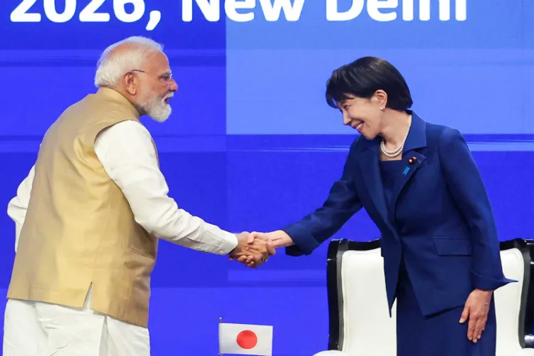 Prime Minister Narendra Modi with Japanese counterpart Sanae Takaichi