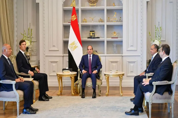 Jared Kushner meets with Egyptian President Abdel Fattah al-Sisi in El-Alamein, Egypt 