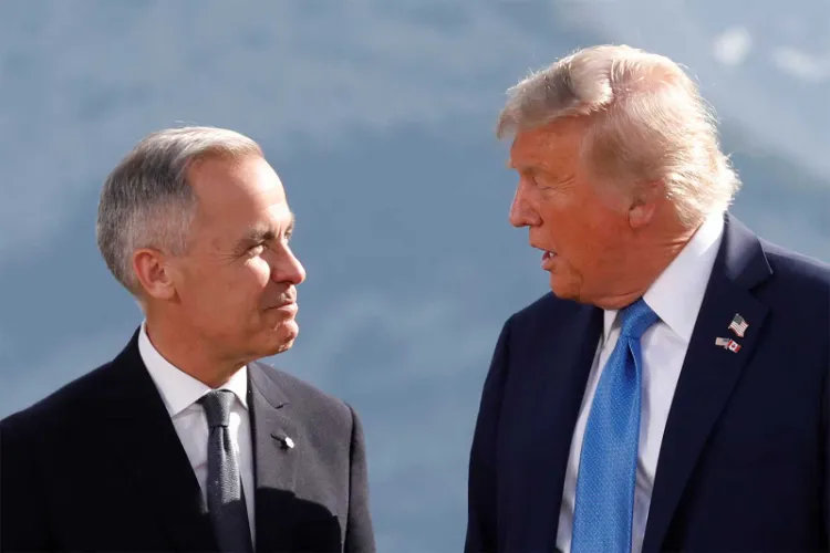 Canadian Prime Minister Mark Carney and US President Donald Trump