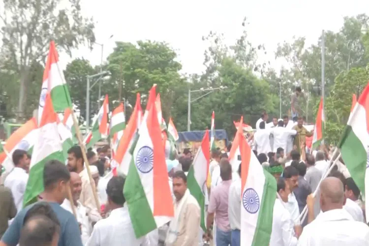 Visuals from RJD's foot march