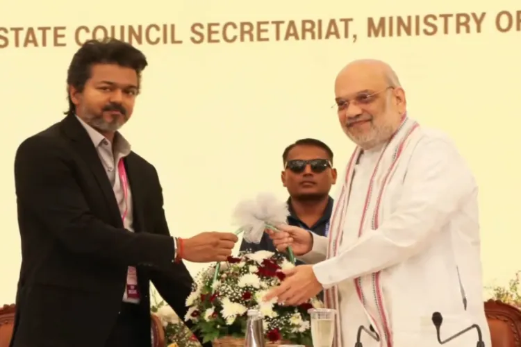 Union Home Minister Amit Shah with Tamil Nadu CM Vijay