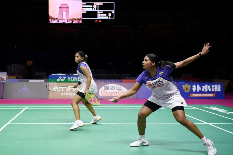 Indian shuttlers Treesa Jolly and Gayatri Gopichand. 