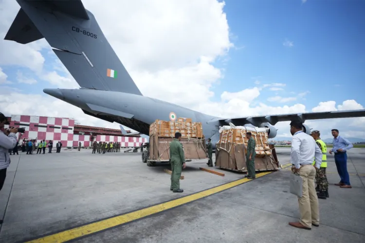2nd consignment of 37.5 tonnes HADR aid reaches flood-hit Nepal 
