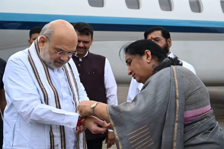 Union Home Minister Amit Shah and Maharashtra Deputy CM Sunetra Pawar