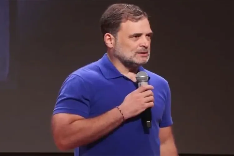The Lok Sabha Leader of Opposition Rahul Gandhi 