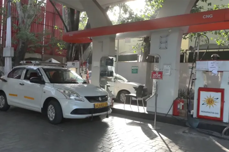 Visuals from CNG station in Delhi
