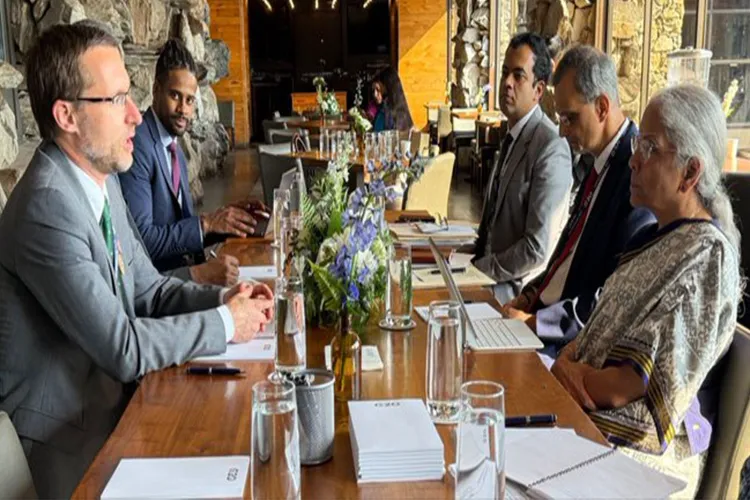 Finance Minister Nirmala Sitharaman on the sidelines of G20 FMCBG meeting 