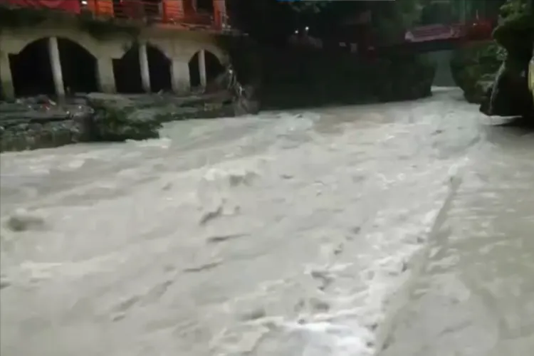 Visual of Tamsa river in Dehradun
