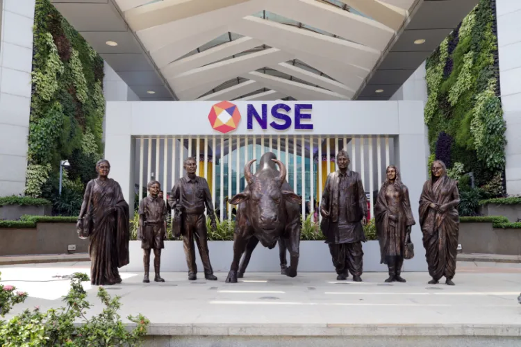 A view of the newly renovated NSE atrium bull