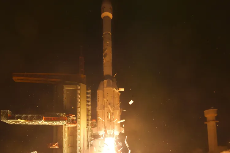 GSLV-F17 placing EOS-05 into the intended orbit.  (ISRO)