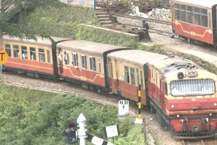 Visual of Kalka-Shimla train 