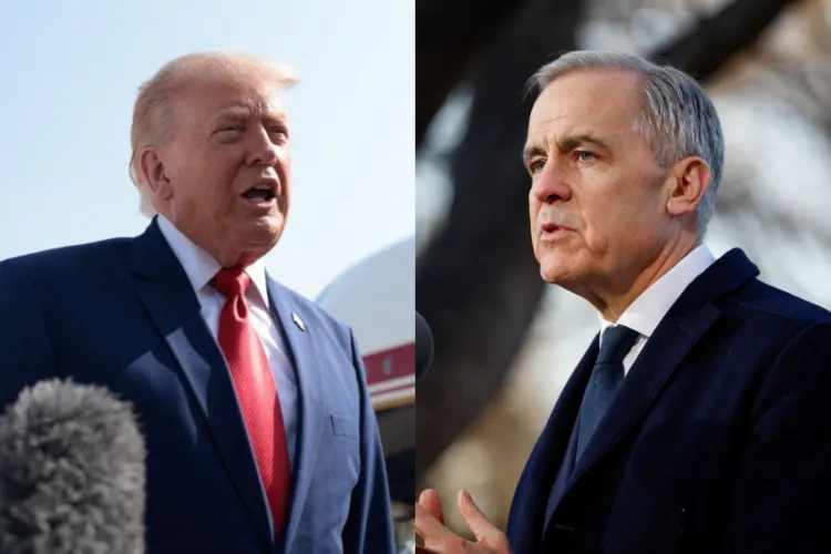 US President Donald Trump and Canadian Prime Minister Mark Carney