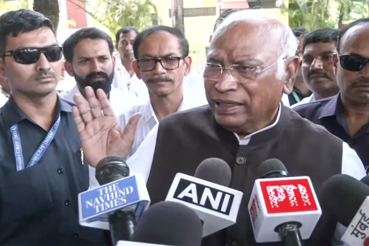Congress President and Leader of Opposition in Rajya Sabha Mallikarjun Kharge