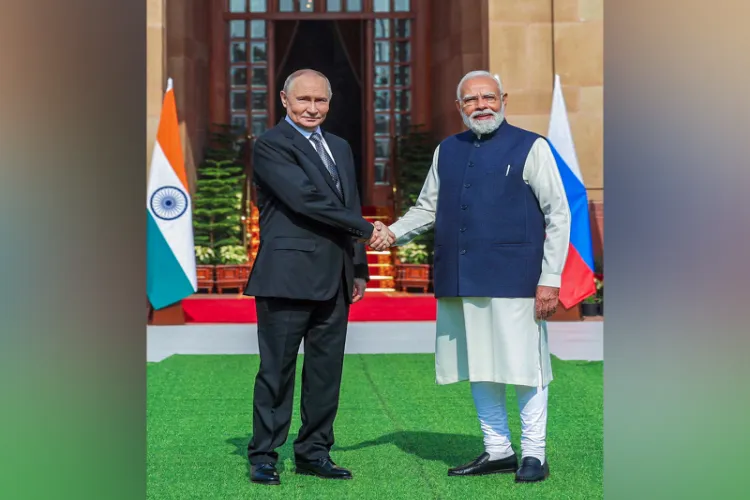 Prime Minister Narendra Modi with Russian President Vladimir Putin 