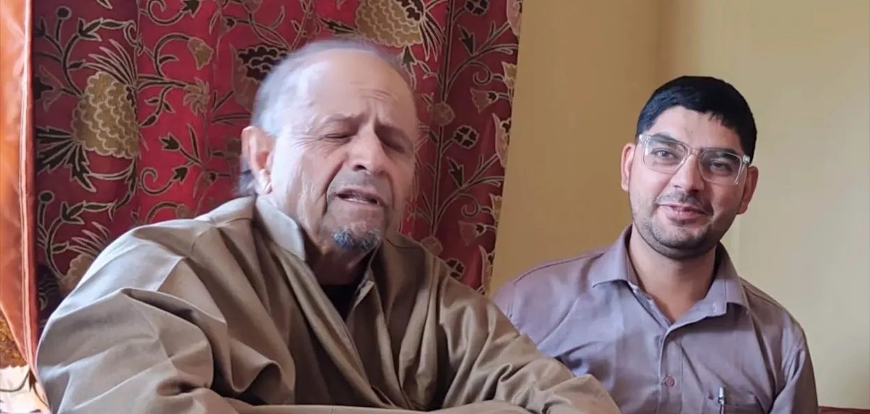Amir Suhail Wani (Right) with Marcel Masoud Bassirian in Srinagar