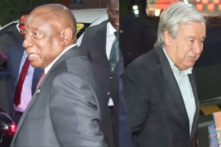 World leaders, including South African President Cyril Ramaphosa and UN Secretary-General António Guterres, depart from New Delhi following the conclusion of the 18th BRICS Summit. 