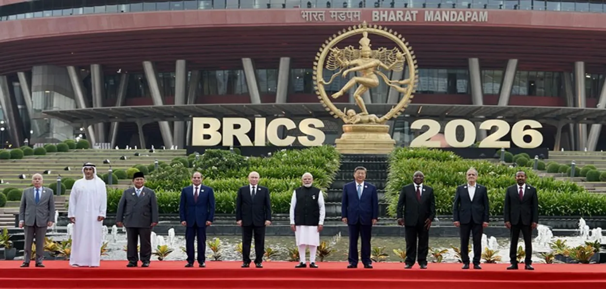 BRICS founder members in one frame at Bharat Mandapam, New Delhi