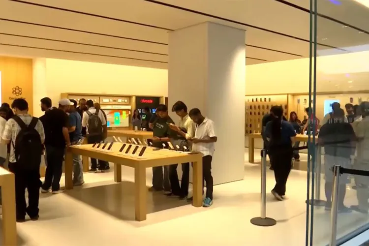 Visuals from Apple store at DLF Mall of India in Noida 