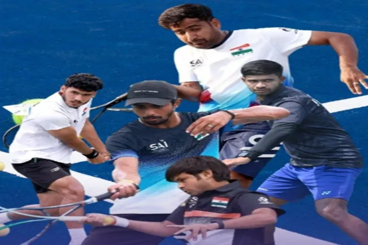 Indian Men's Soft Tennis team. 