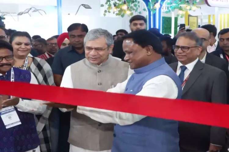 Odisha Chief Minister Mohan Charan Majhi with Union Minister for Electronics and Information Technology Ashwini Vaishnaw