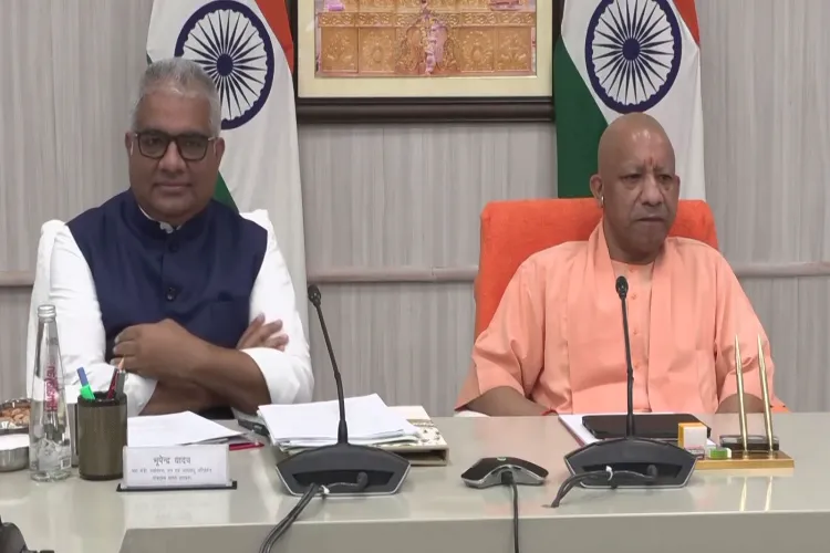 Union Minister of Environment, Forest and Climate Change of India Bhupender Yadav and Uttar Pradesh Chief Minister Yogi Adityanath 