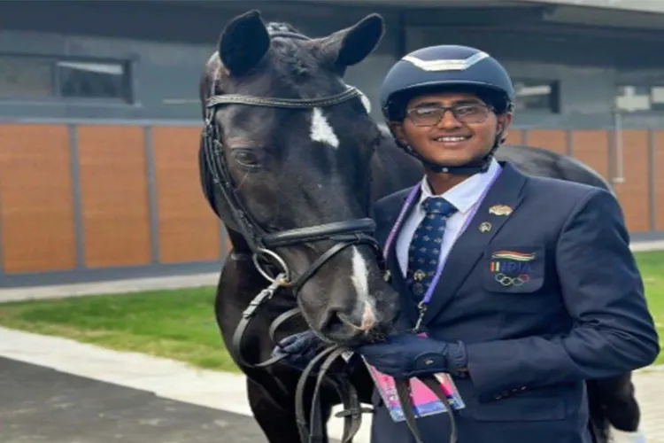 Indian Dressage athlete Hriday Chheda. 