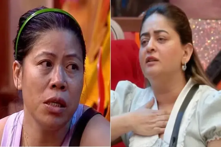 Boxer Mary Kom and actress Mahhi Vij 