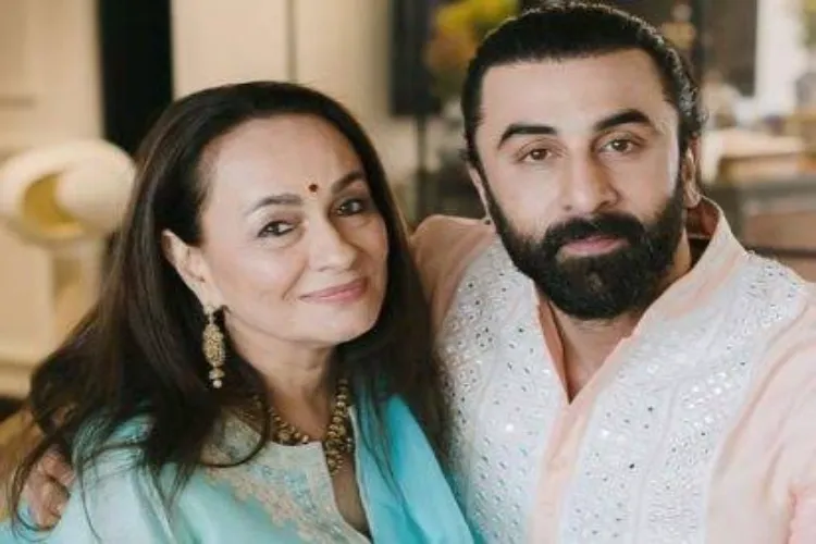 Veteran actor Soni Razdan with her son-in-law Ranbir Kapoor